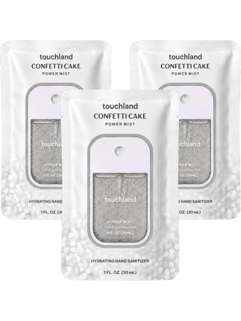 Hydrating Hand Sanitizer Spray - Confetti Cake Scent, 3 Pack Travel Size